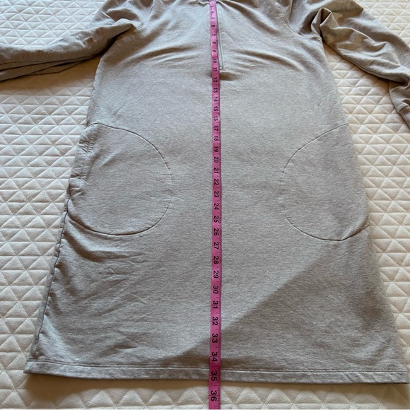 Garnet Hill Sweatshirt Dress Women’s Small Long Puff Sleeve Oversized W/ Pockets - Picture 14 of 16